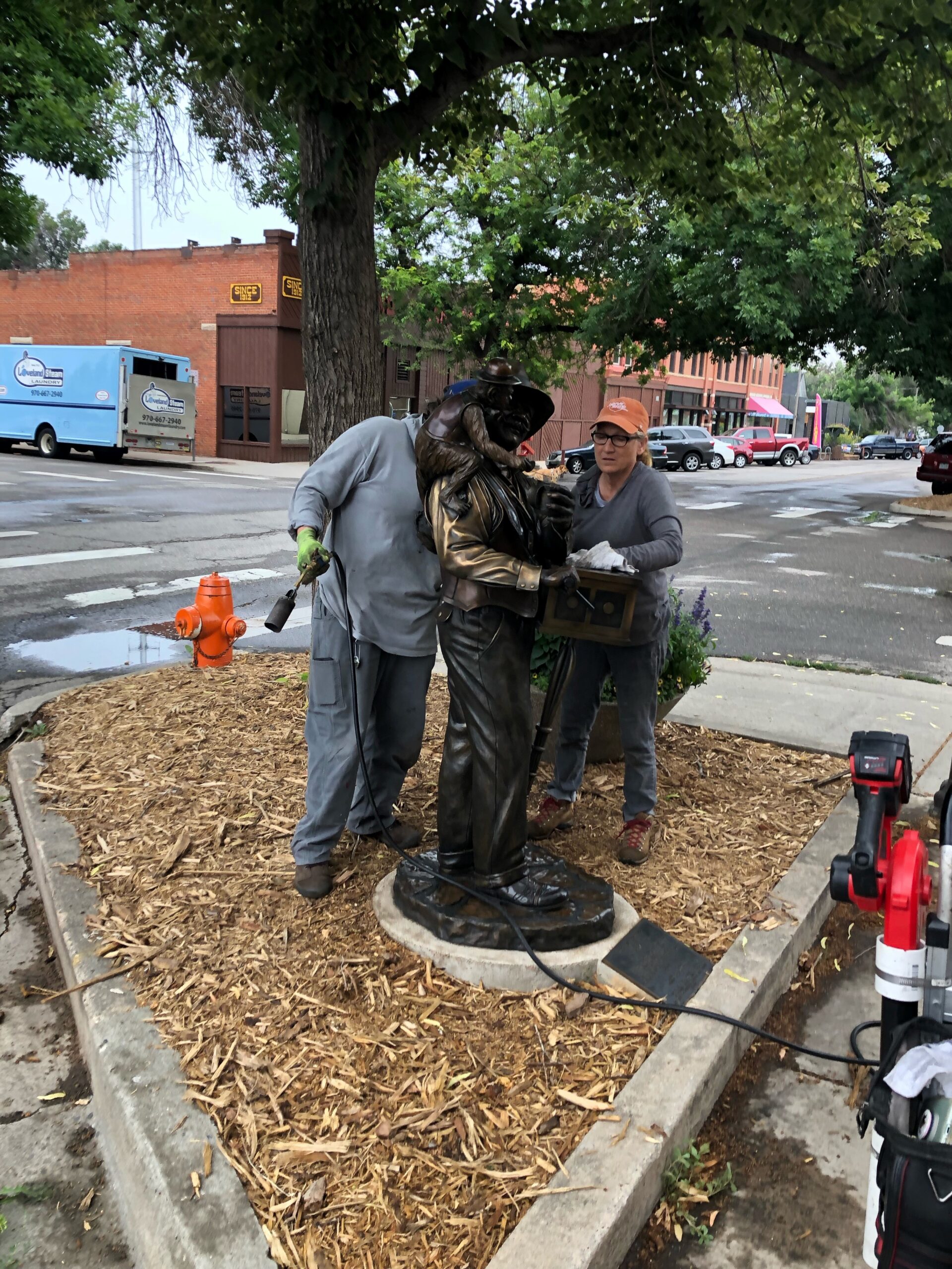 Sculpture Services of Colorado maintain <i>Monkey Business</i> by Mark Lundeen, 2021.